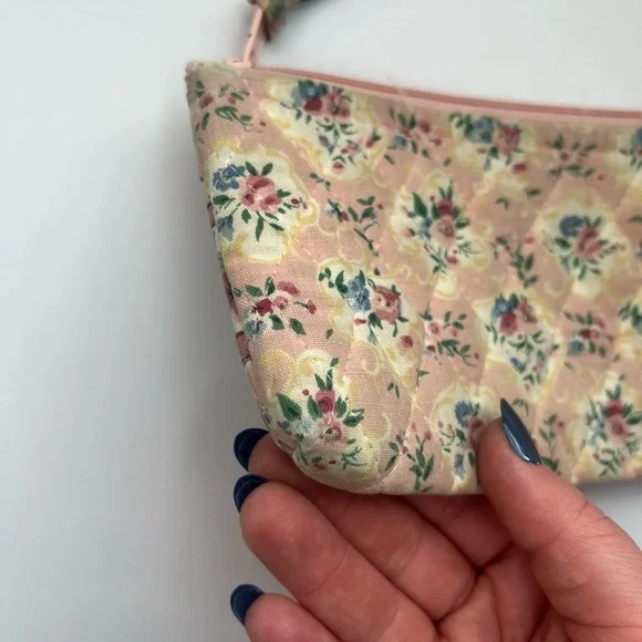 Vintage VERA BRADLEY 1996 Pastel Pink Cosmetic Case Travel - Picture 7 of 11